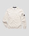 C.P. COMPANY Diagonal Fleece Lens Crew Sweater Mens Apparel