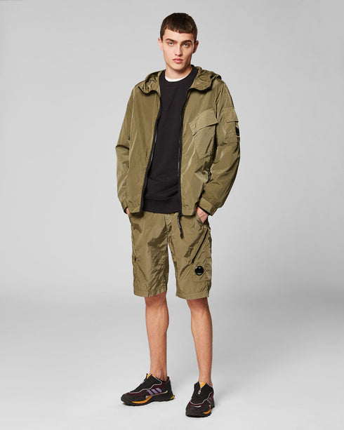 C.P. COMPANY DIAGONAL FLEECE LENS CREW SWEATER Mens Apparel