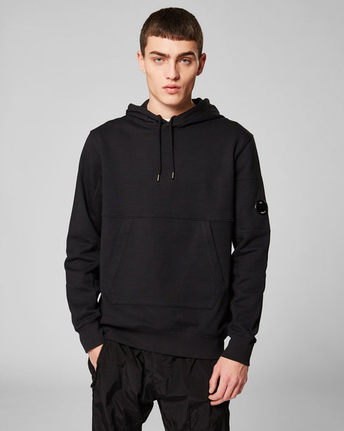 C.P. COMPANY DIAGONAL FLEECE LENS HOODED SWEATER Mens