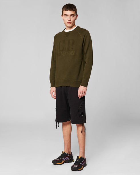 C.P. COMPANY DIAGONAL FLEECE LENS SHORTS Mens Apparel - MENS