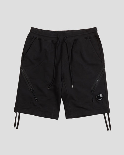 C.P. COMPANY DIAGONAL FLEECE LENS SHORTS Mens Apparel - MENS