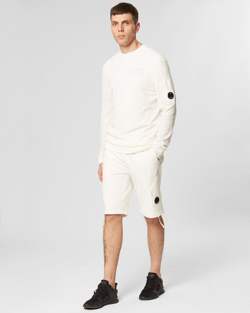 C.P. COMPANY DIAGONAL FLEECE LENS SHORTS Mens Apparel - MENS