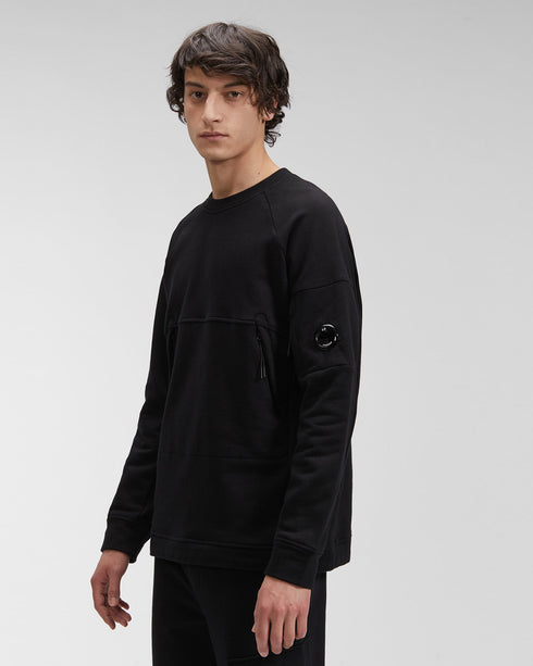 C.P. COMPANY Diagonal Raised Fleece Utility Sweatshirt Mens