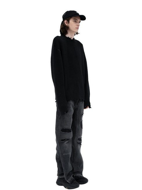 C2H4 “Filtered Reality” Arc Sculpture Knit Sweater Mens