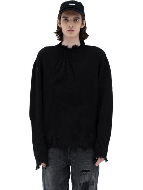 C2H4 “Filtered Reality” Arc Sculpture Knit Sweater Mens
