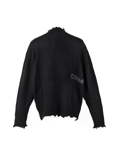 C2H4 “Filtered Reality” Arc Sculpture Knit Sweater Mens