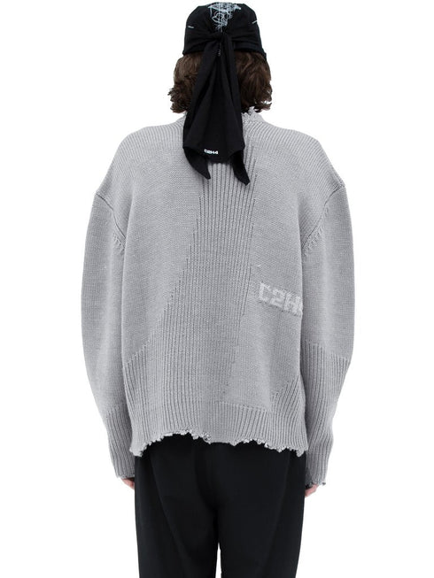 C2H4 “Filtered Reality” Arc Sculpture Knit Sweater Mens