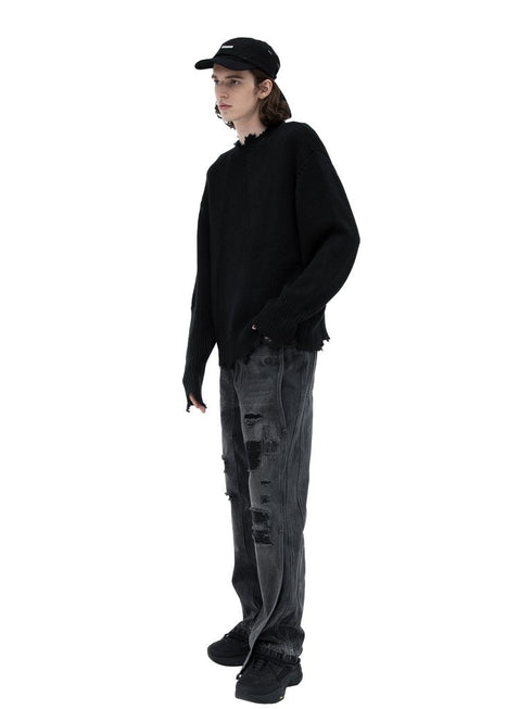 C2H4 “Filtered Reality” Arc Sculpture Knit Sweater Mens