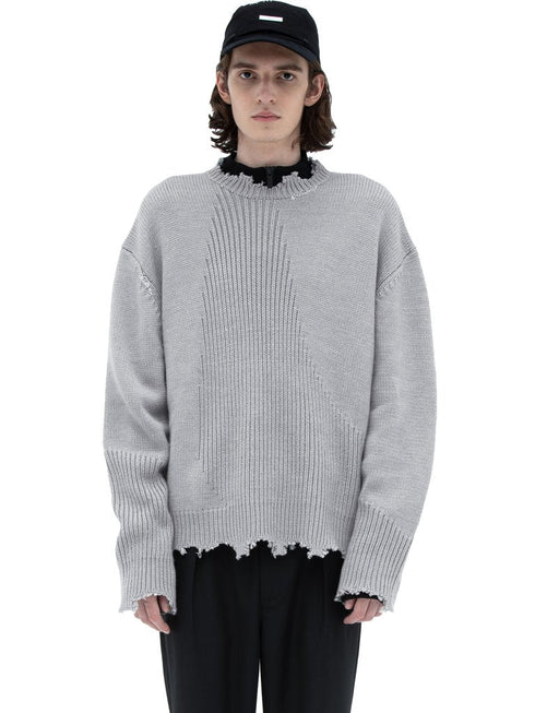 C2H4 “Filtered Reality” Arc Sculpture Knit Sweater Mens