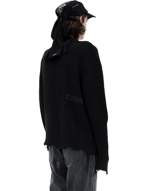 C2H4 “Filtered Reality” Arc Sculpture Knit Sweater Mens