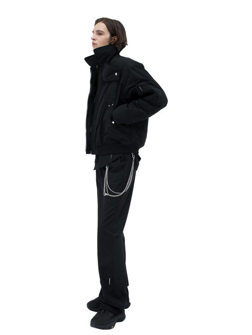 C2H4 “Filtered Reality” Quilted Intervein Bomber Jacket Mens