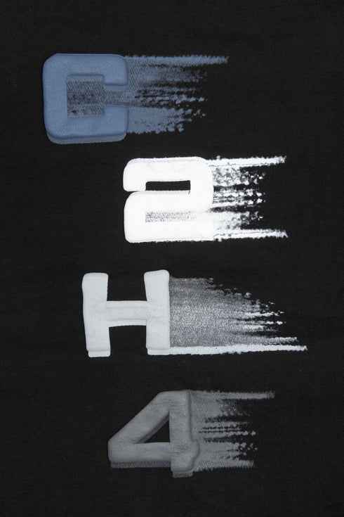C2H4 LAYERED “Future Yacht Club” Layered Print Logo T-shirt