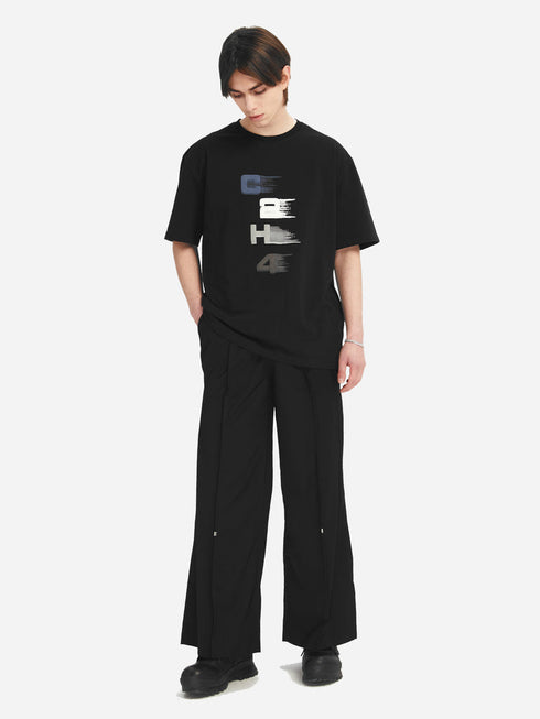 C2H4 LAYERED “Future Yacht Club” Layered Print Logo T-shirt