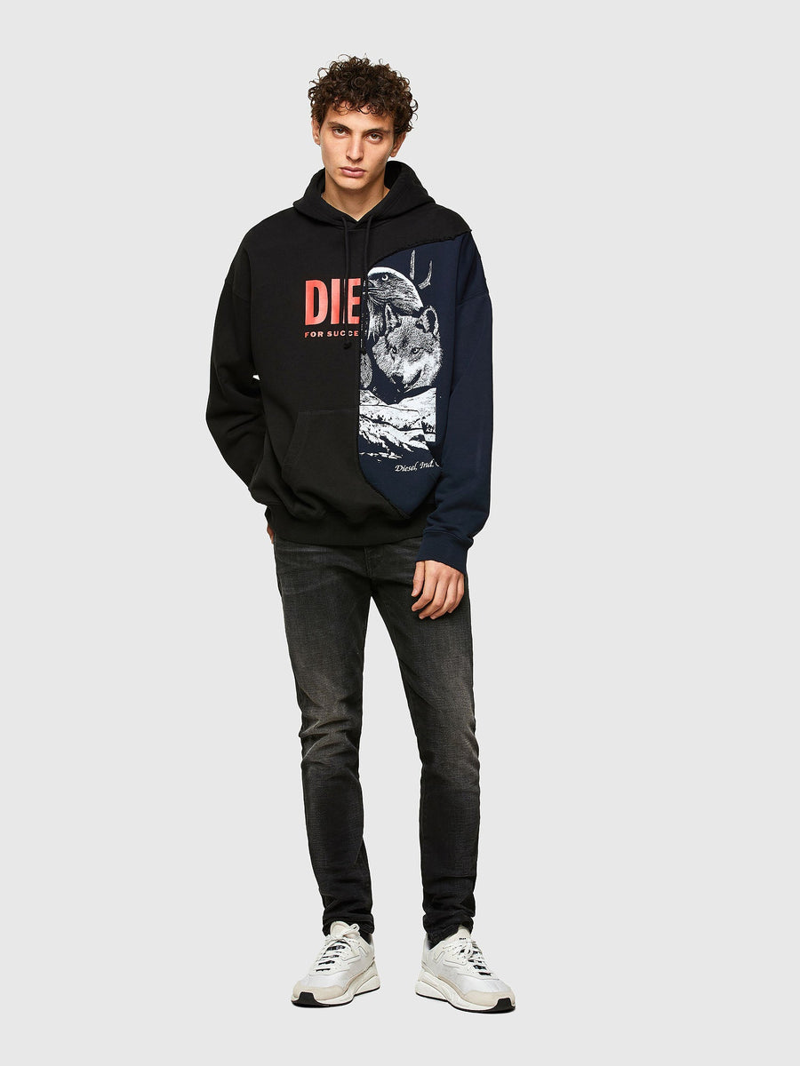 DIESEL S BLASTY SWEATSHIRT Mens Apparel ASPHALT