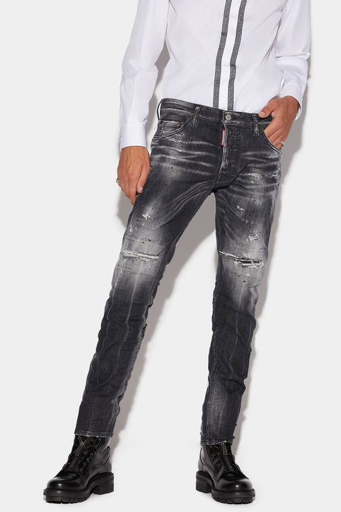 DSQUARED2 Black Squat Cool Guy Denim Jeans Mens Apparel -