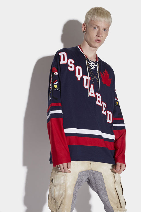 DSQUARED2 Caten Hockey L/S Tee - Mens Apparel