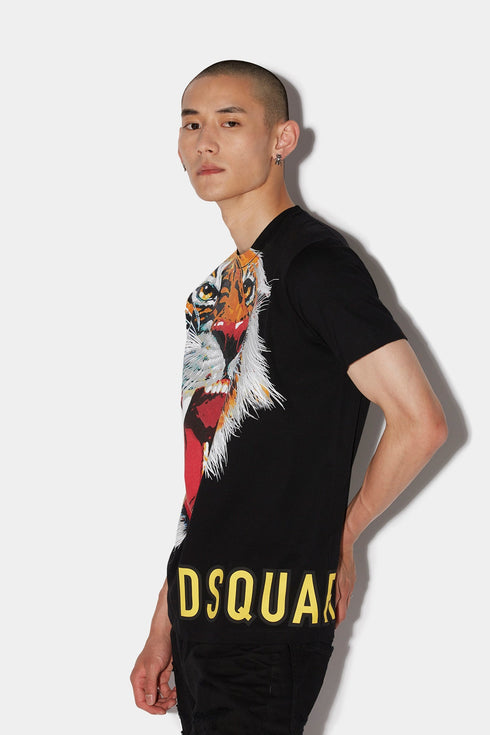 DSQUARED2 D2 Tiger T-Shirt Mens Apparel - Mens Apparel