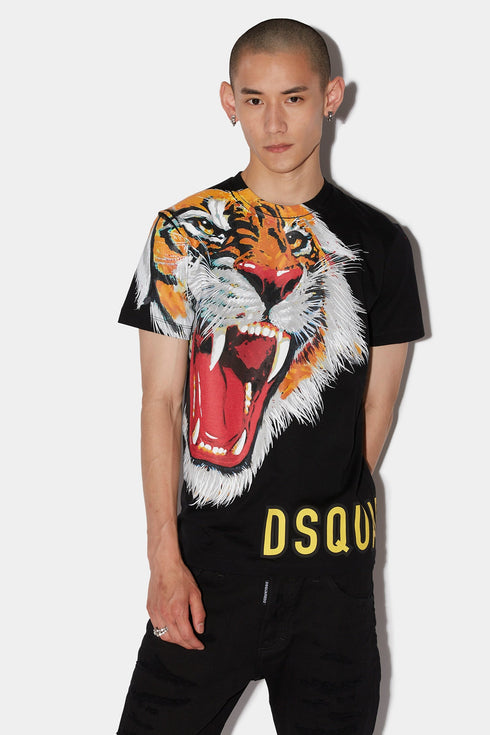 DSQUARED2 D2 Tiger T-Shirt Mens Apparel - Mens Apparel
