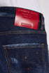 DSQUARED2 Dark Ripped Red & Blue Spots Wash Cool Guy Jeans