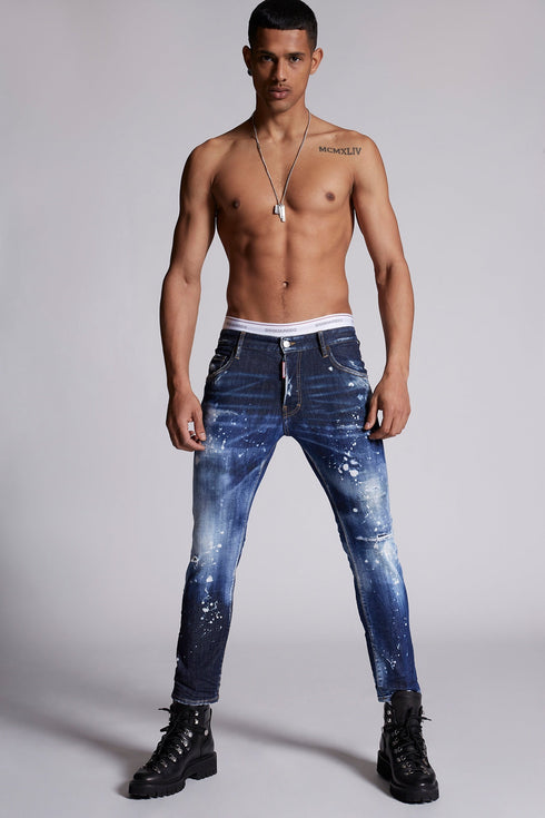 DSQUARED2 Dark SS Snowboard Wash Skater Jeans Mens Apparel -
