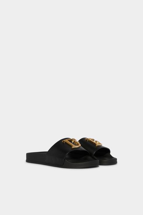 DSQUARED2 DSQ2 VINTAGE LOGO Womens Slides - Womens Slides