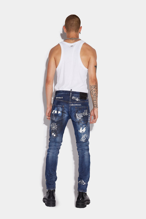 DSQUARED2 GRAFFITI SKATER JEANS Mens Apparel - Staging