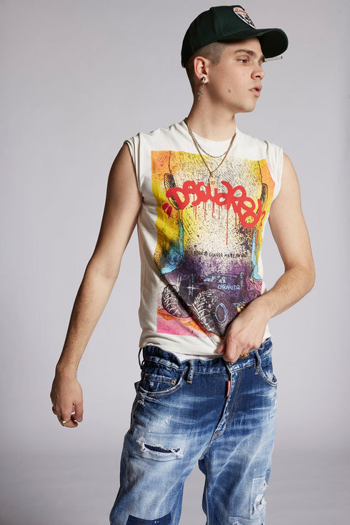 DSQUARED2 GRAFFITI T-SHIRT Mens Apparel - MENS APPAREL
