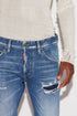 DSQUARED2 Medium Broken Wash Skinny Dan Jeans Mens Apparel -
