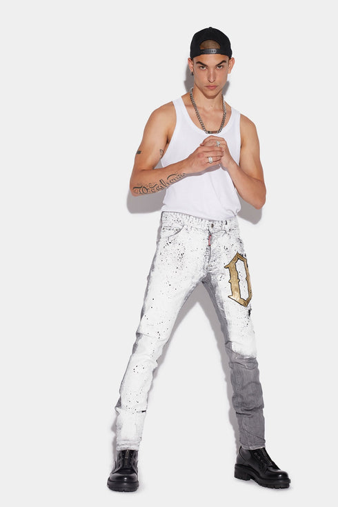 DSQUARED2 Piranha Grey Denim Wash Cool Guy Jeans Mens