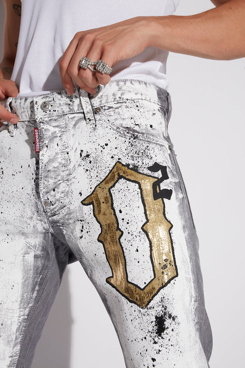 DSQUARED2 Piranha Grey Denim Wash Cool Guy Jeans Mens