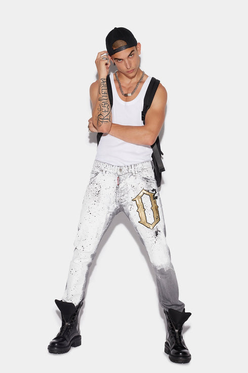 DSQUARED2 Piranha Grey Denim Wash Cool Guy Jeans Mens