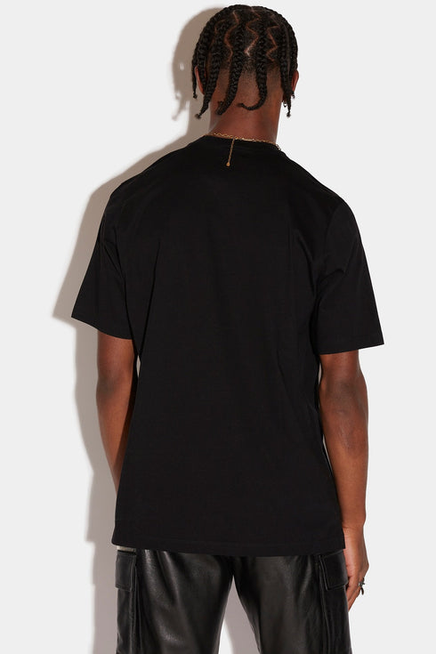 DSQUARED2 Wave Logo Slouch T-Shirt Mens Apparel - Mens