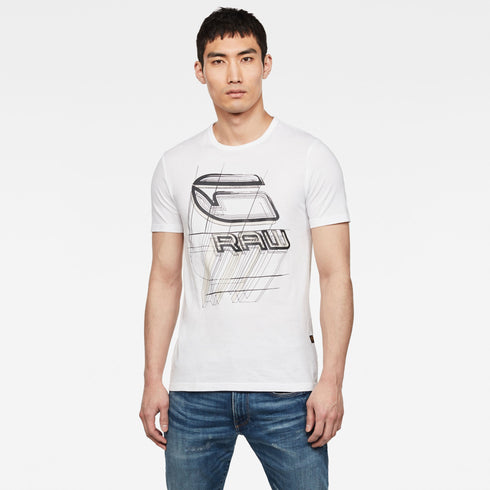 G-STAR Perspective logo gr slim r t s\s Mens Apparel - MENS