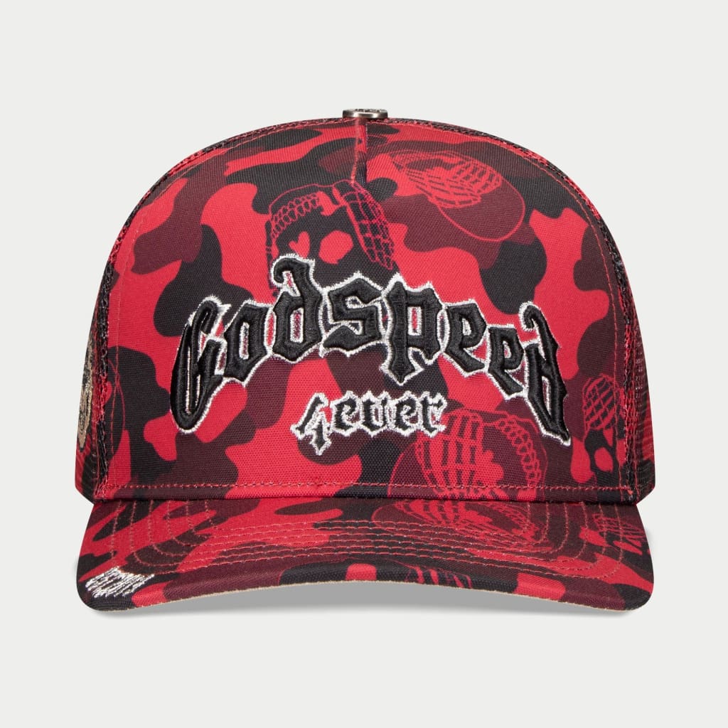 2000ARCHIVES★韓国★人気★FOREVER ROSE CAP (CAMO)/追跡あり GODSPEED Forever Camo Trucker Hat Accessories – ASPHALT