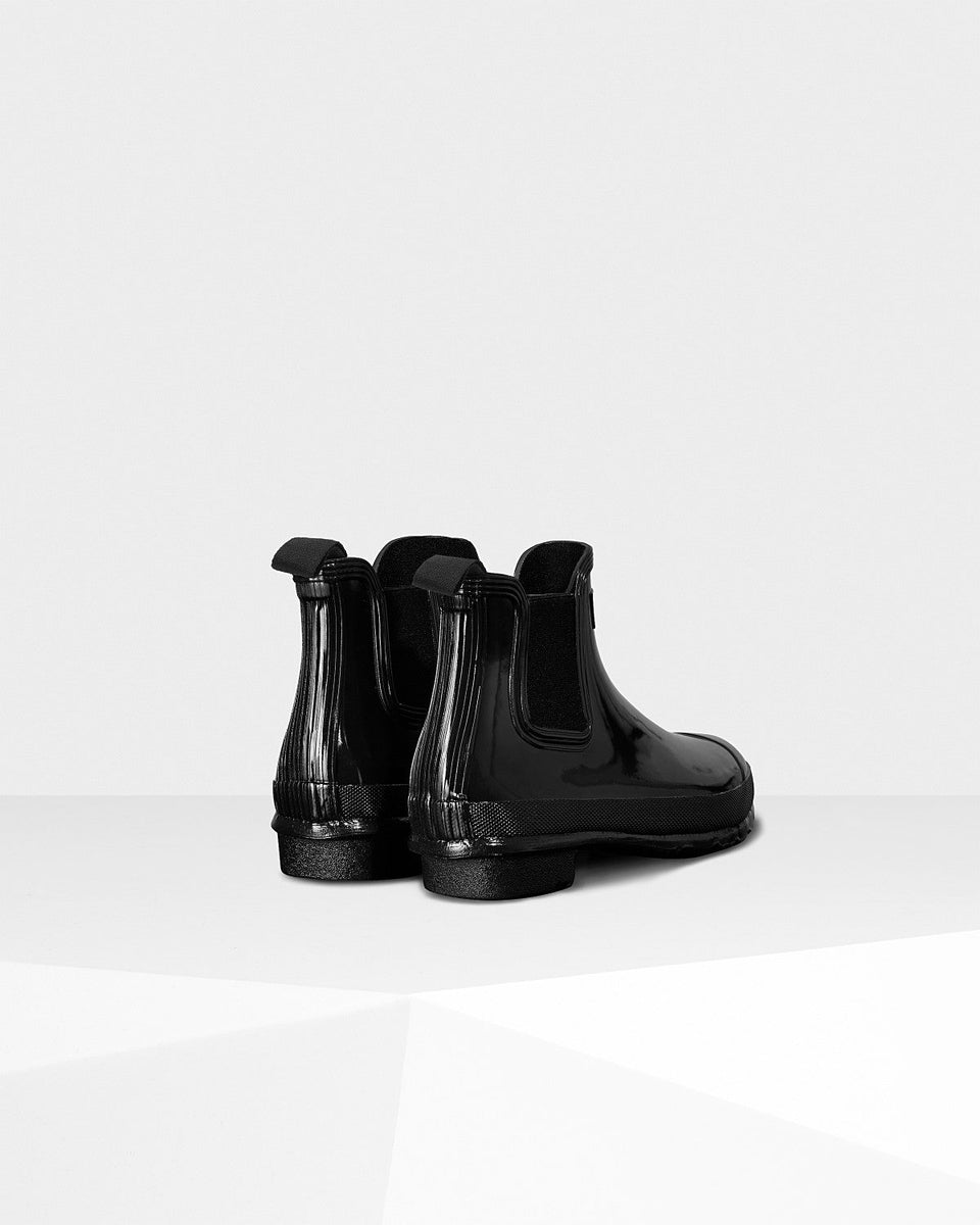 HUNTER ORIGINAL REFINED CHELSEA WOMENS BOOTS – ASPHALT