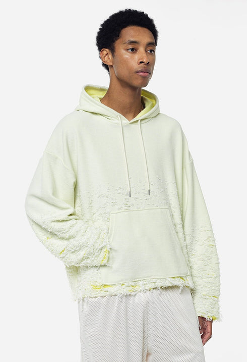 JOHN ELLIOTT REVERSE BURN-OUT HOODIE Mens Apparel - MENS