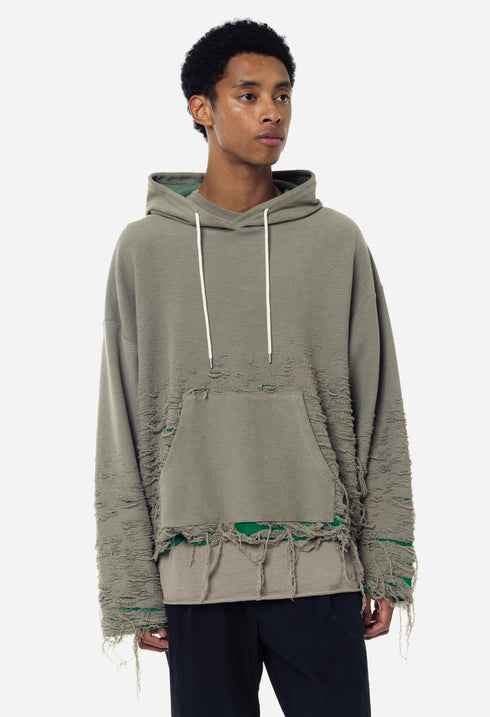 JOHN ELLIOTT REVERSE BURN-OUT HOODIE Mens Apparel - MENS