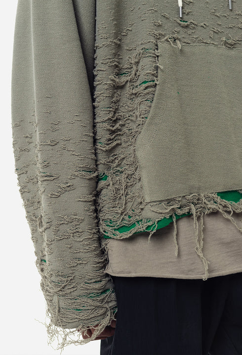 JOHN ELLIOTT REVERSE BURN-OUT HOODIE Mens Apparel - MENS