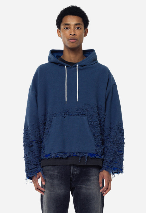 JOHN ELLIOTT REVERSE BURN-OUT HOODIE Mens Apparel - MENS