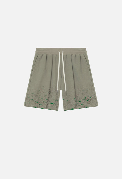 JOHN ELLIOTT REVERSE BURN-OUT SHORTS Mens Apparel - MENS