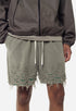 JOHN ELLIOTT REVERSE BURN-OUT SHORTS Mens Apparel - MENS