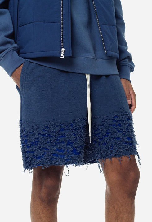 JOHN ELLIOTT REVERSE BURN-OUT SHORTS Mens Apparel - MENS