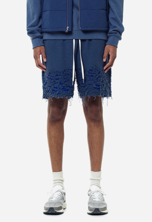 JOHN ELLIOTT REVERSE BURN-OUT SHORTS Mens Apparel - MENS