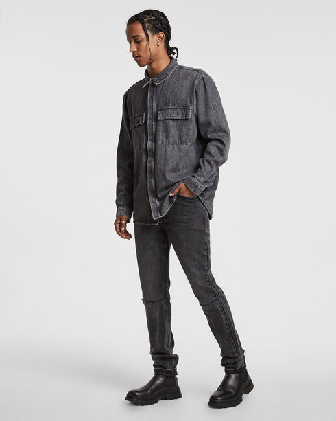 KSUBI CHITCH ASPHALT TRASHED Mens Apparel - MENS APPAREL