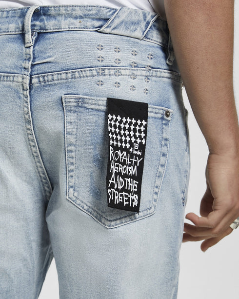 KSUBI CHITCH PUNK BLUE TRASHED Mens Apparel - MENS APPAREL