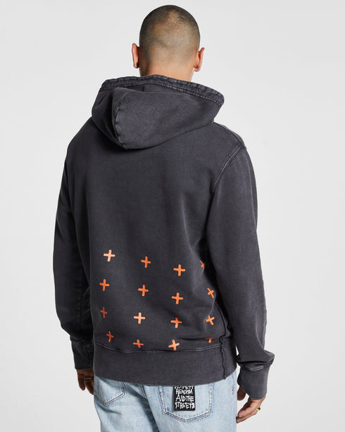 KSUBI SEDATED KASH HOODIE BLACK DYE Mens Apparel - MENS