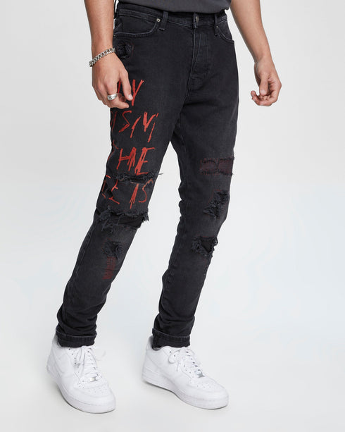 KSUBI VAN WINKLE REDBACK TRASHED Mens Apparel - MENS APPAREL