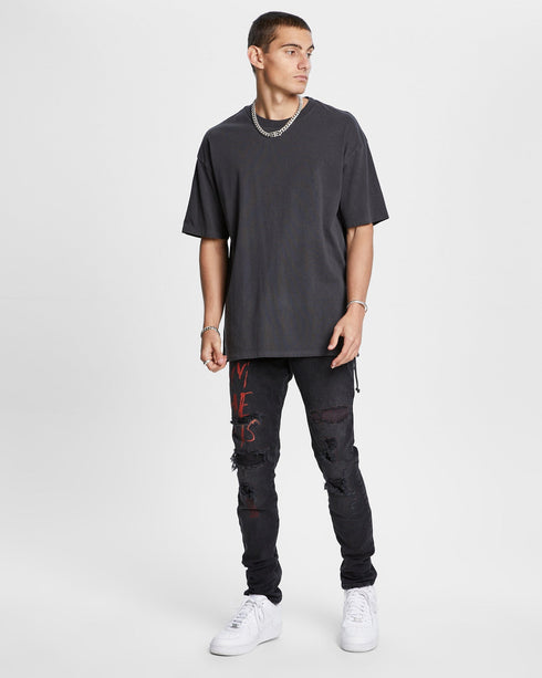 KSUBI VAN WINKLE REDBACK TRASHED Mens Apparel - MENS APPAREL