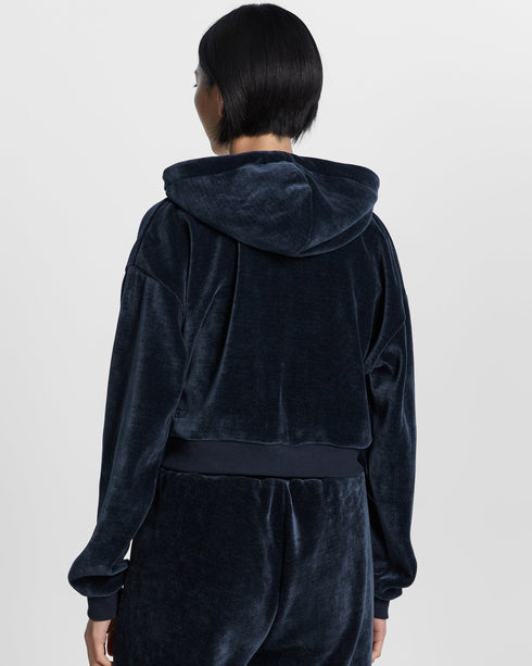 KSUBI VELOUR ZIP UP HOODIE Womens Apparel - Womens Apparel