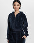 KSUBI VELOUR ZIP UP HOODIE Womens Apparel - Womens Apparel